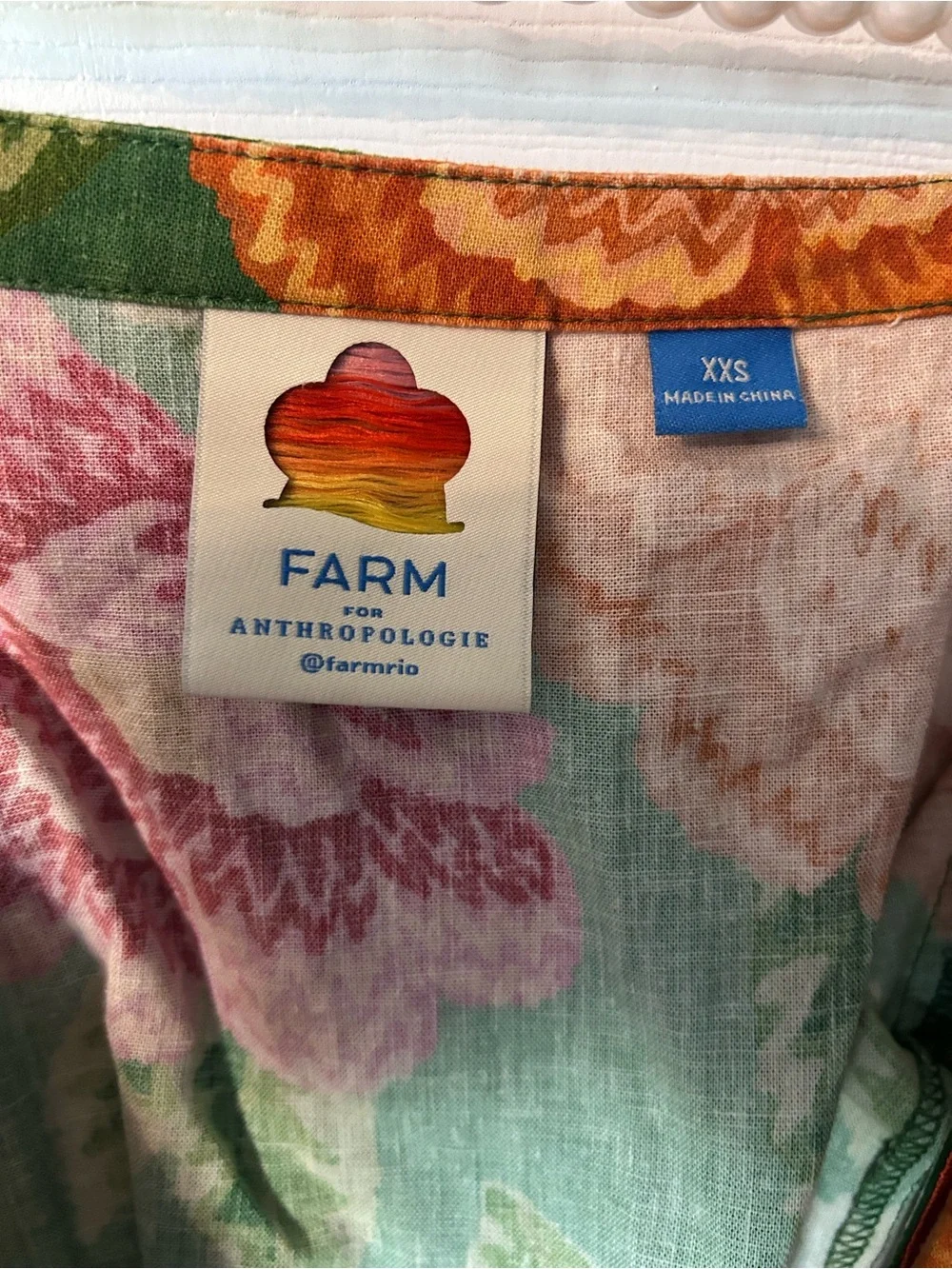 Farm Rio x Anthropologie Floral Puff-Sleeve Wrap Top- Sz XXS
